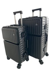 Sada prémiových cestovních zavazadel černá 2ks