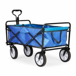 Skladací záhradný vozík modrý