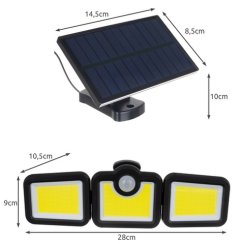 Solární lampa s venkovním panelem 171 LED