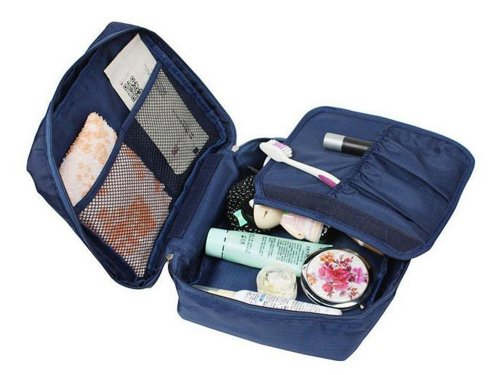 Cestovná taška na kozmetiku modrá