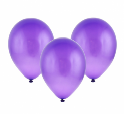 Latexové balóniky metalické - fialové 10ks 30cm