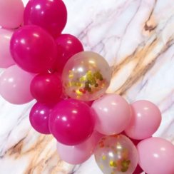 Sestava balónků girlanda růžová/bílá